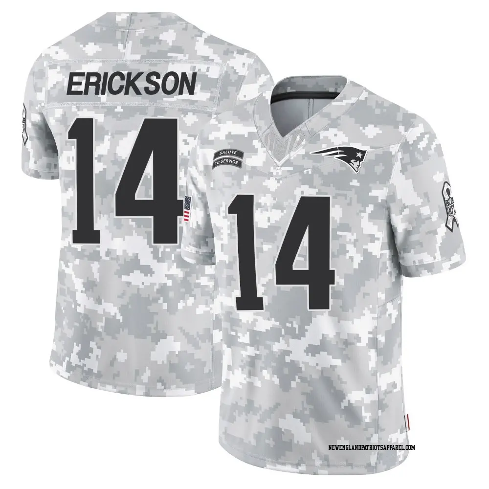 Limited Arctic Camo Youth Alex Erickson New England Patriots 2024 Salute to Service Jersey
