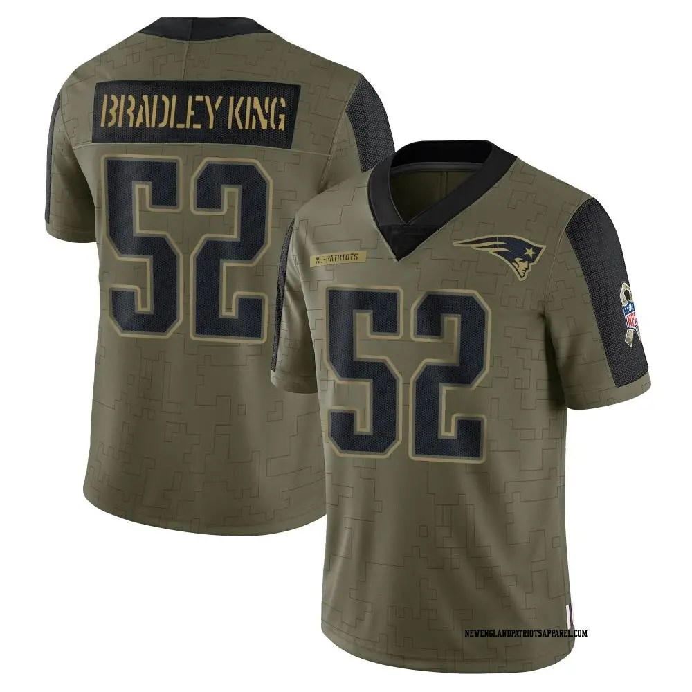 Limited Olive Men s William Bradley King New England Patriots 2021 Salute To Service Jersey Patriots Store